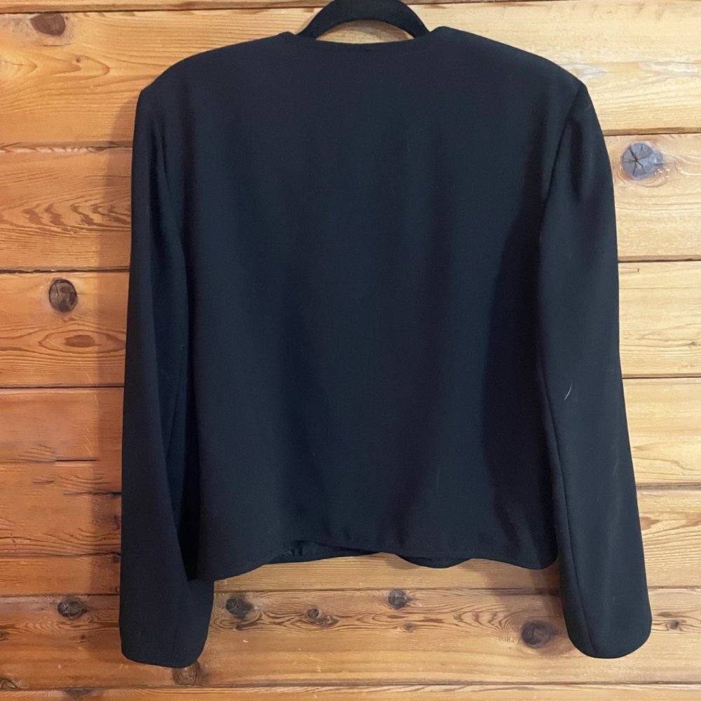 Halston Lined Button Down Blazer Jacket Size 12 - image 2